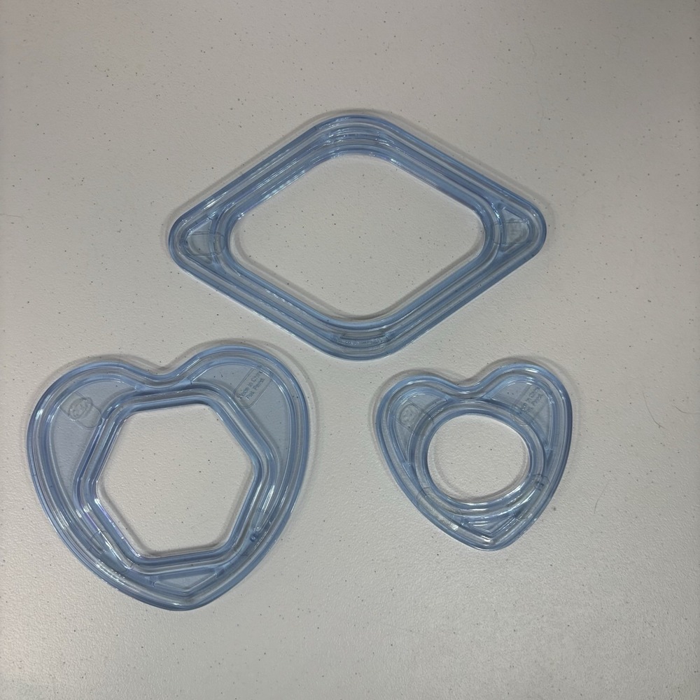 Creative Memories Custom Cutting System  Blue Diamond and Hearts, Set of 3